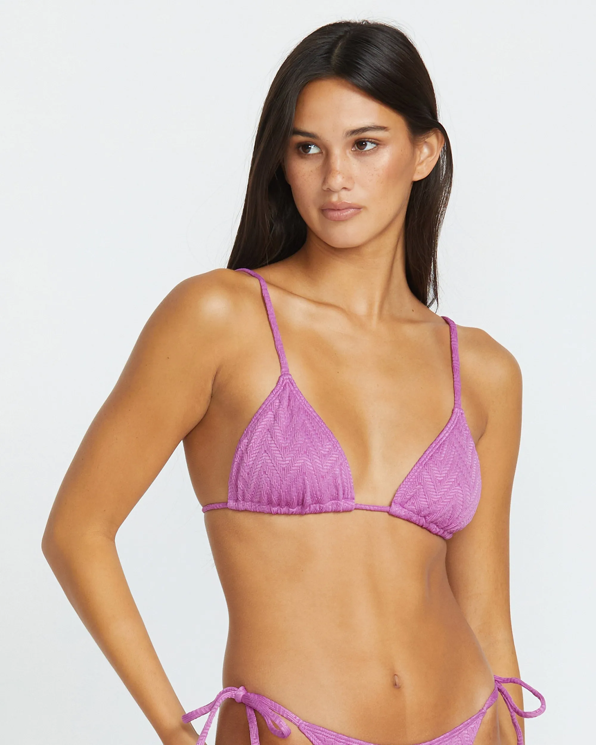 V Baby Slide Triangle Bikini Top - IRIS PURPLE