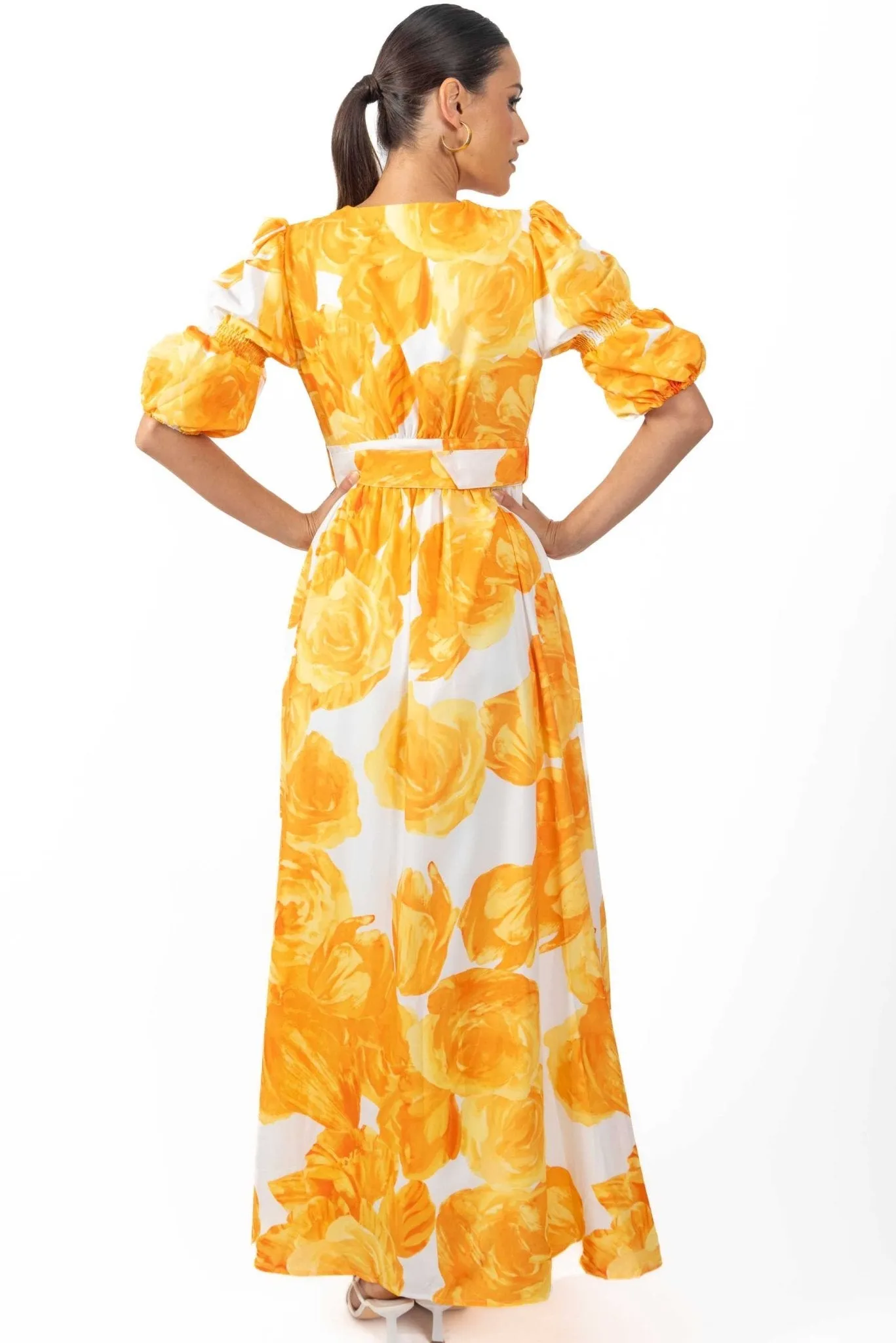 Verona Maxi Women's Floral Dress Yellow