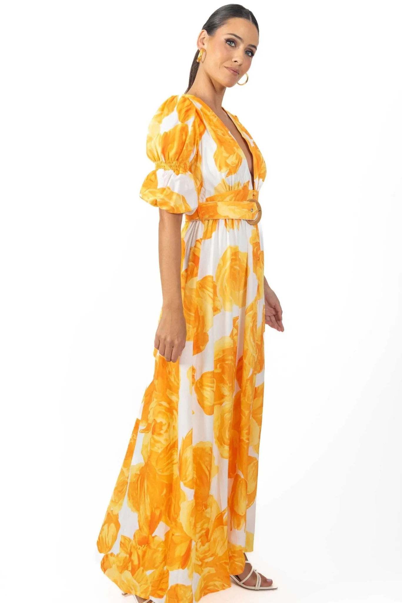 Verona Maxi Women's Floral Dress Yellow