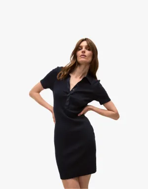 Veronica Beard Bailey Polo Dress in Navy