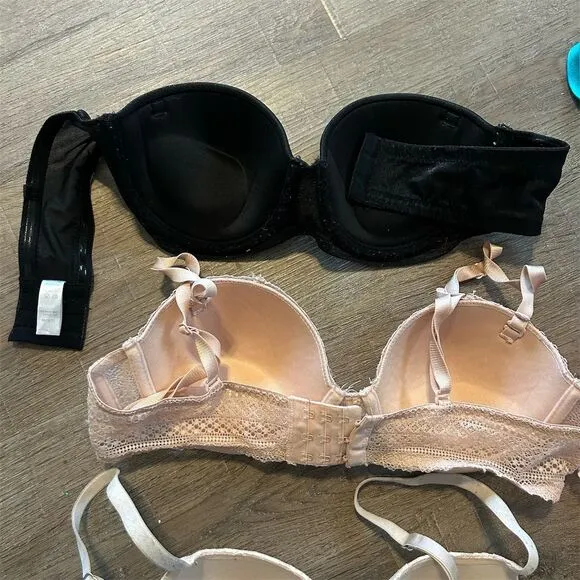 Victoria's Secret Women's Lace Push-Up Bra Set 34B Standard Multicolor Lot of 9