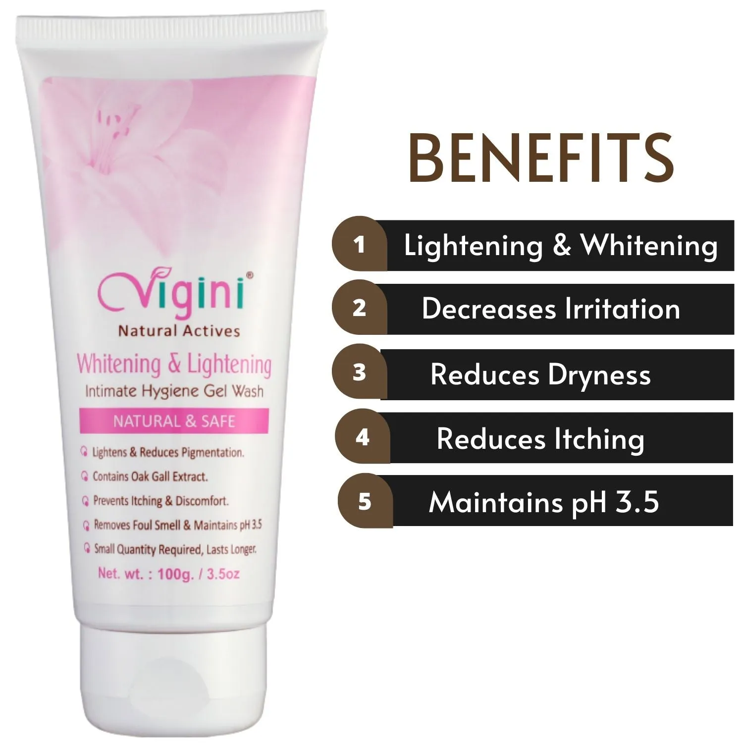 Vigini Whitening Lightening Feminine Hygiene Gel Wash