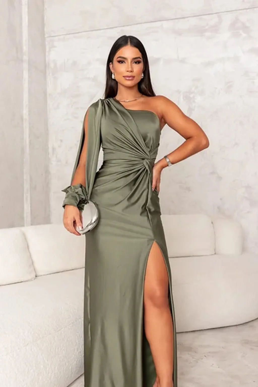 Violeta® | Elegant Maxi Dress Made Of Flowing Fabric