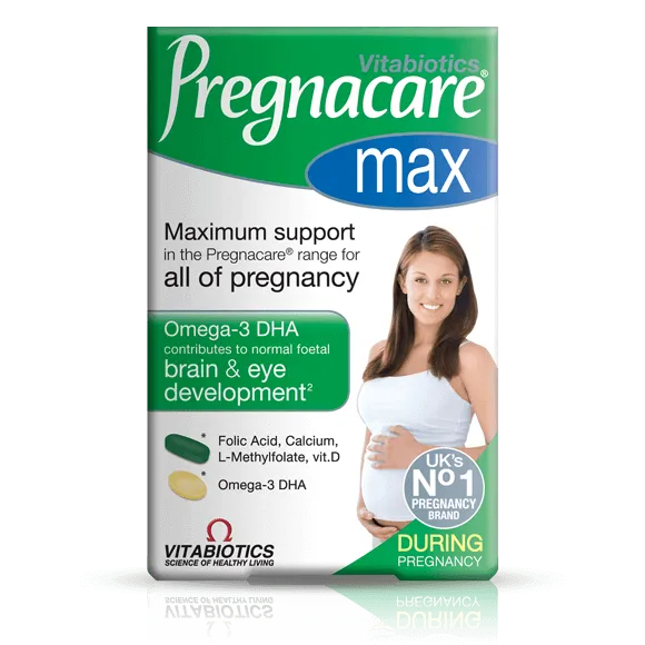 Vitabiotics Wittabel Pregnacare Max Supreme Composite Edition Composite Vitamin DHA Calcium Calcium Omega -3 Ultimate Pregnancy Support -28 days of supply 84 capsules