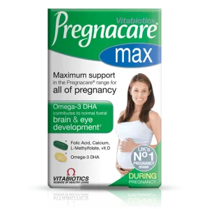 Vitabiotics Wittabel Pregnacare Max Supreme Composite Edition Composite Vitamin DHA Calcium Calcium Omega -3 Ultimate Pregnancy Support -28 days of supply 84 capsules