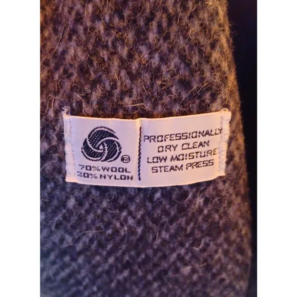 VTG JACK KLEIN Womens Large Wool Coat Mid-Length Made in USA Label Winter Coat