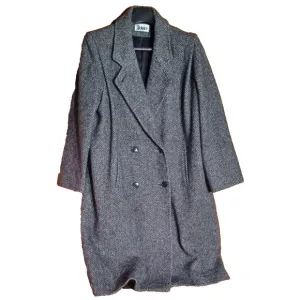 VTG JACK KLEIN Womens Large Wool Coat Mid-Length Made in USA Label Winter Coat