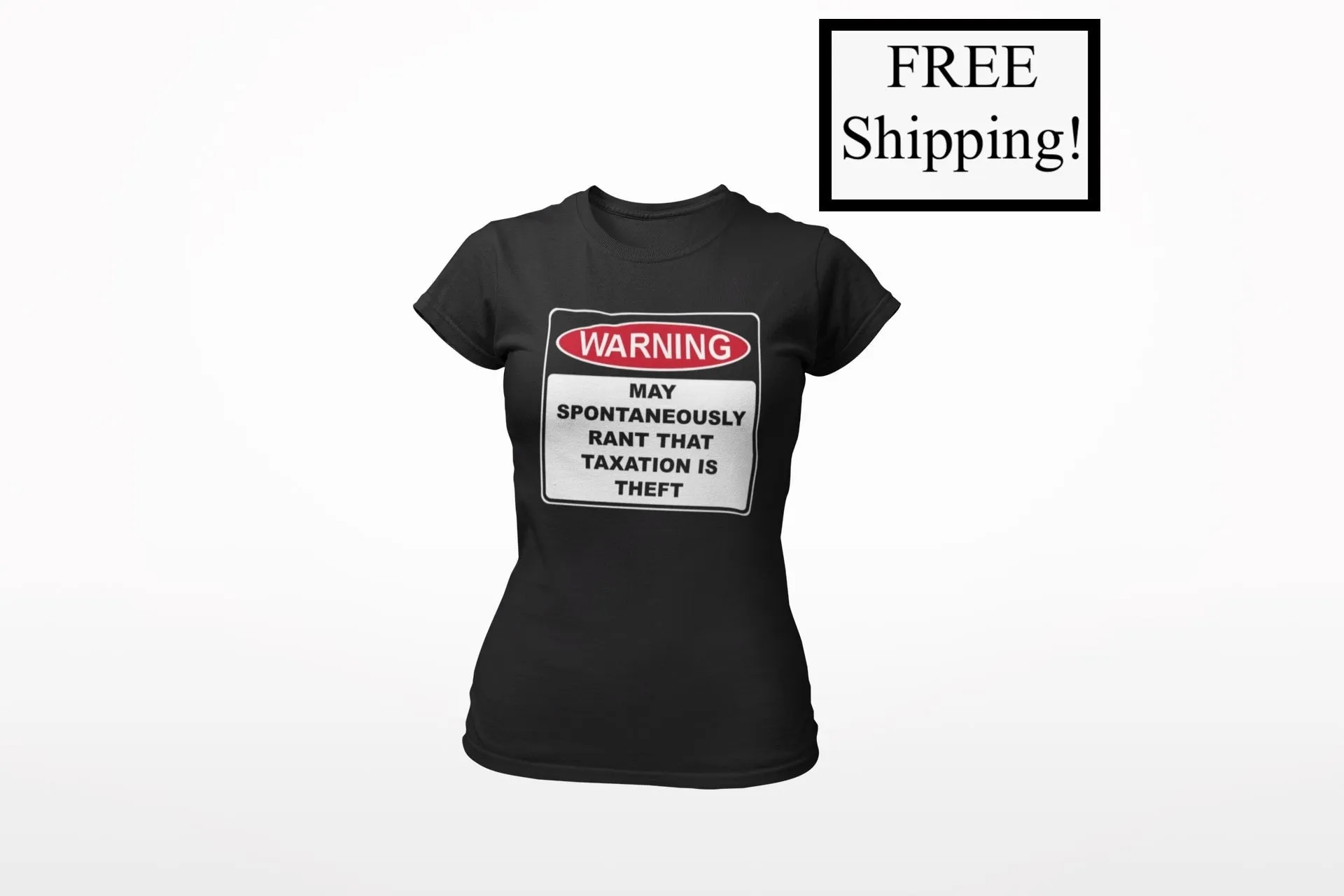 Warning Rant Taxation is Theft Women's Triblend Shirt