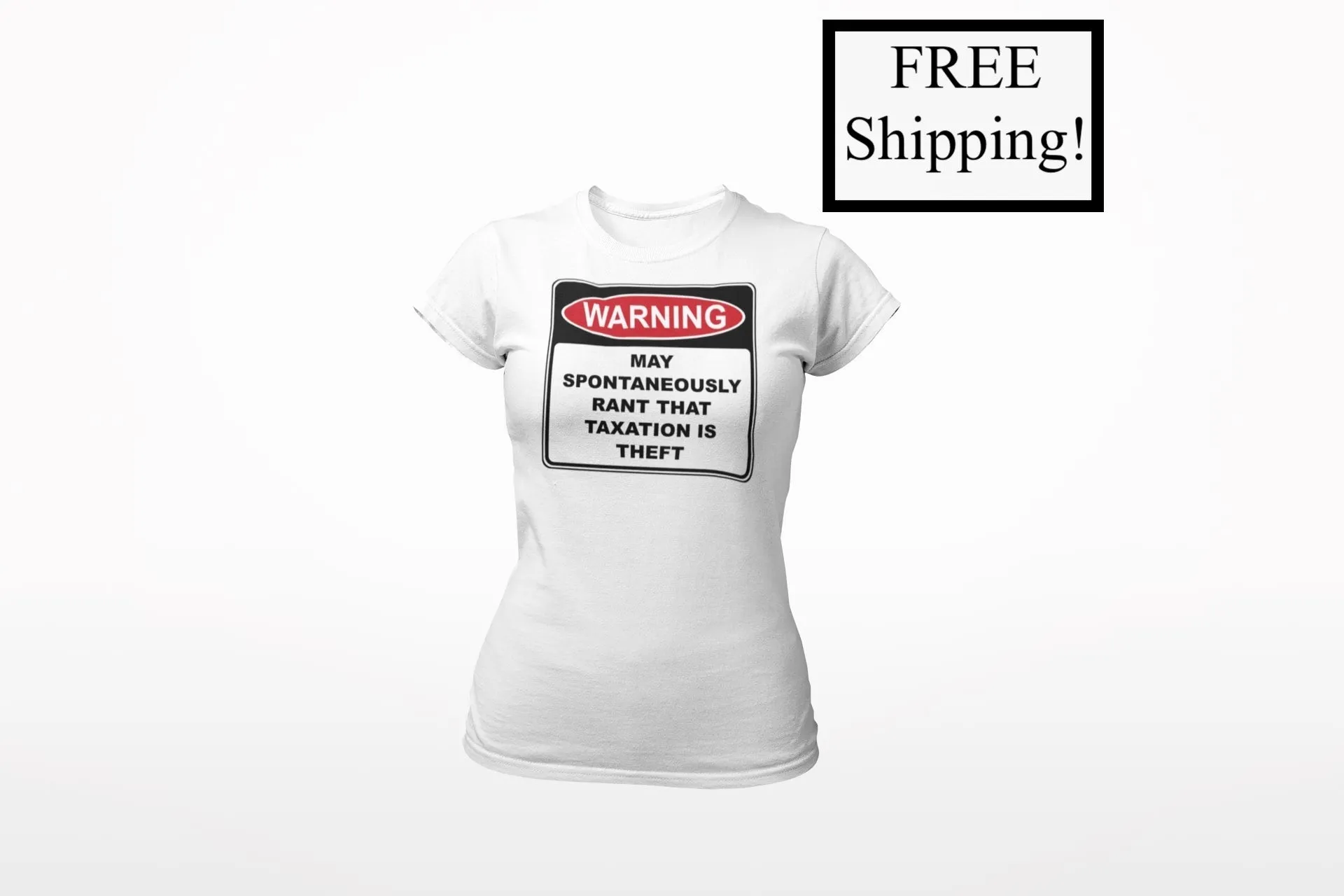 Warning Rant Taxation is Theft Women's Triblend Shirt