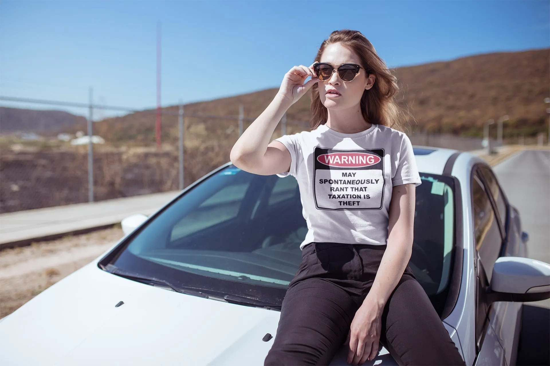 Warning Rant Taxation is Theft Women's Triblend Shirt
