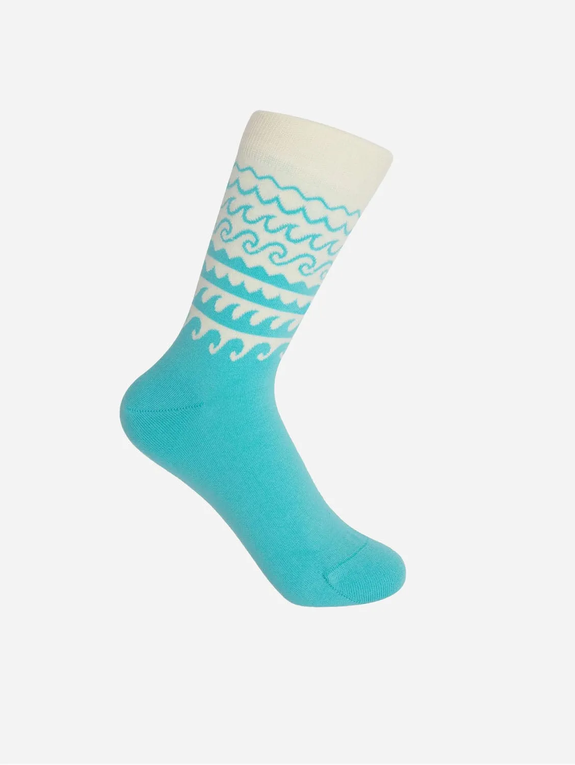 Wave Women's Organic Cotton Socks | Cream