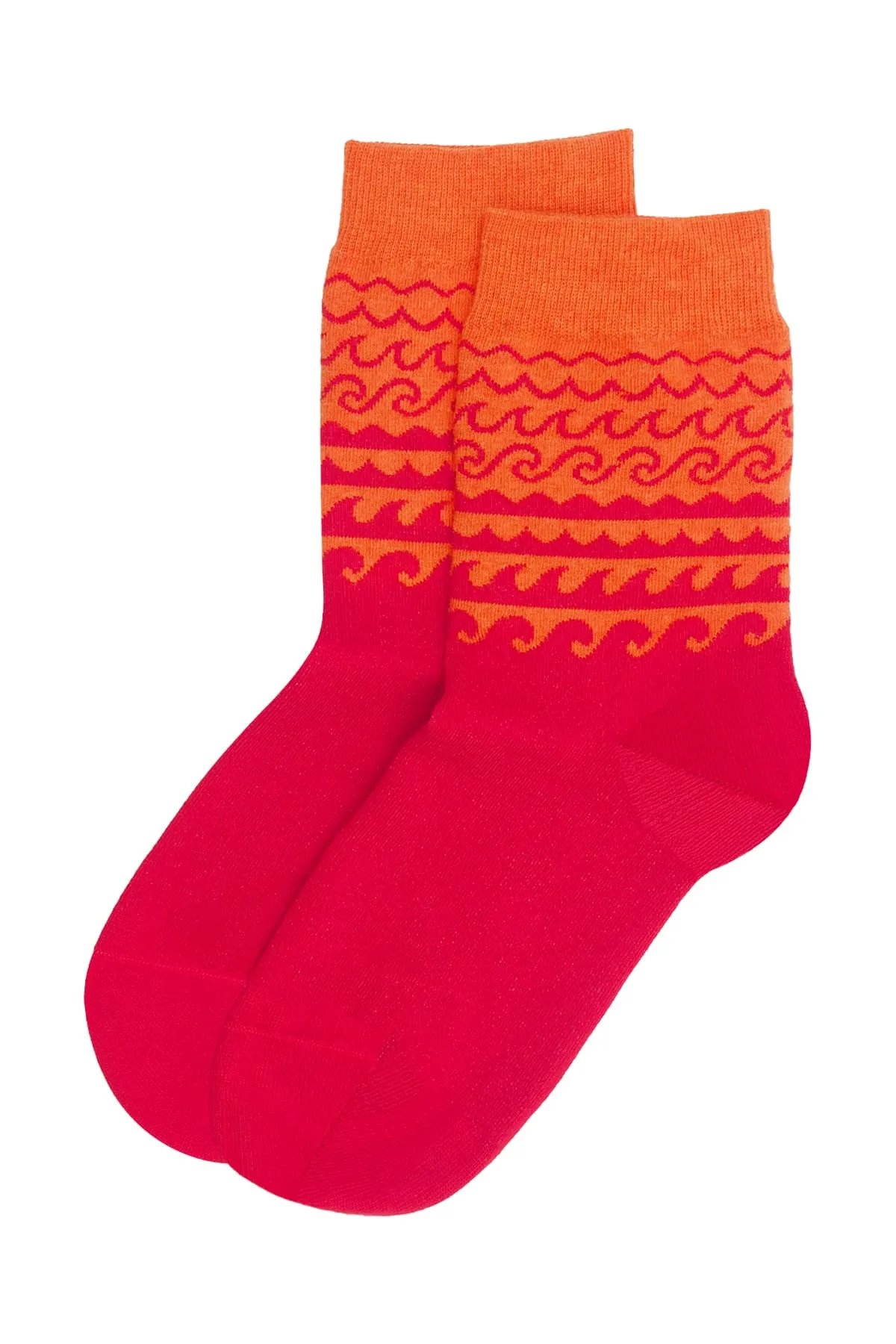 Wave Women's Organic Cotton Socks | Orange
