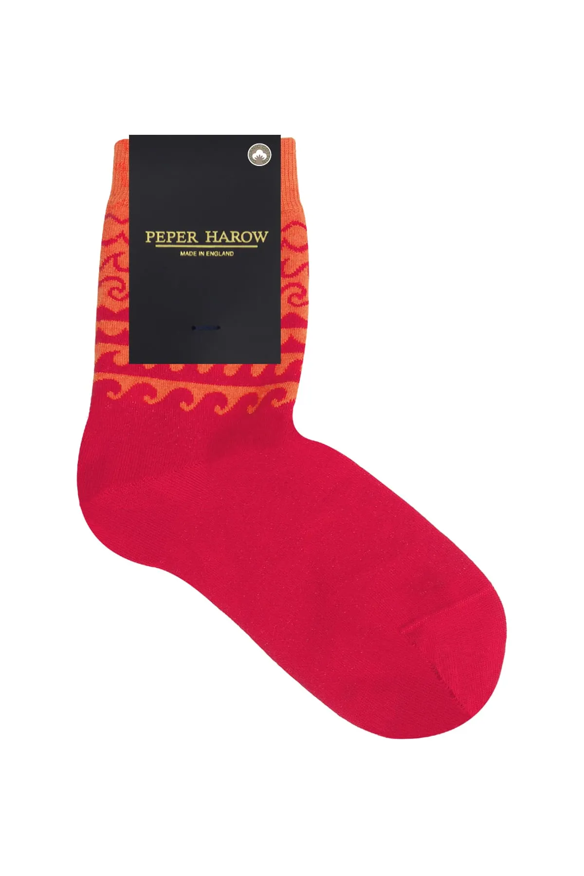 Wave Women's Organic Cotton Socks | Orange