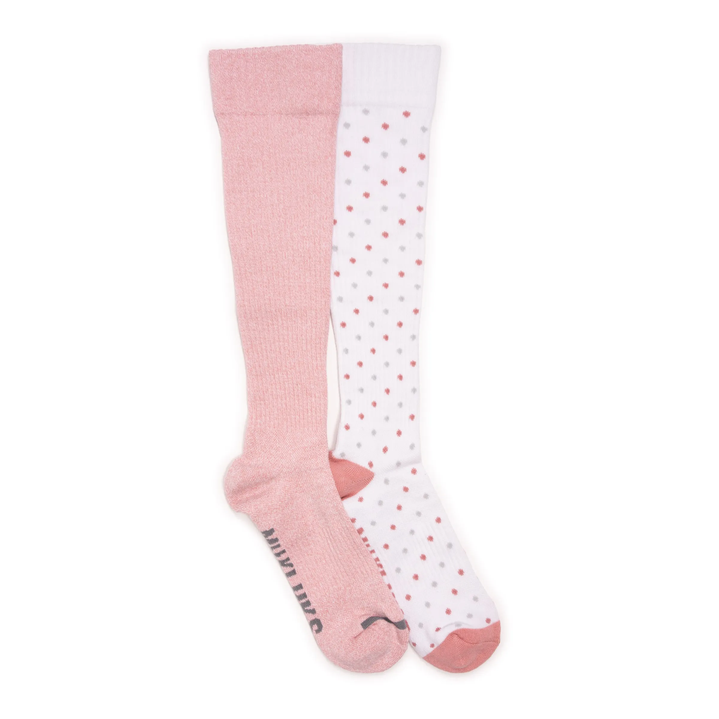Women's 2 Pair Pack Cotton Compression Knee High Socks