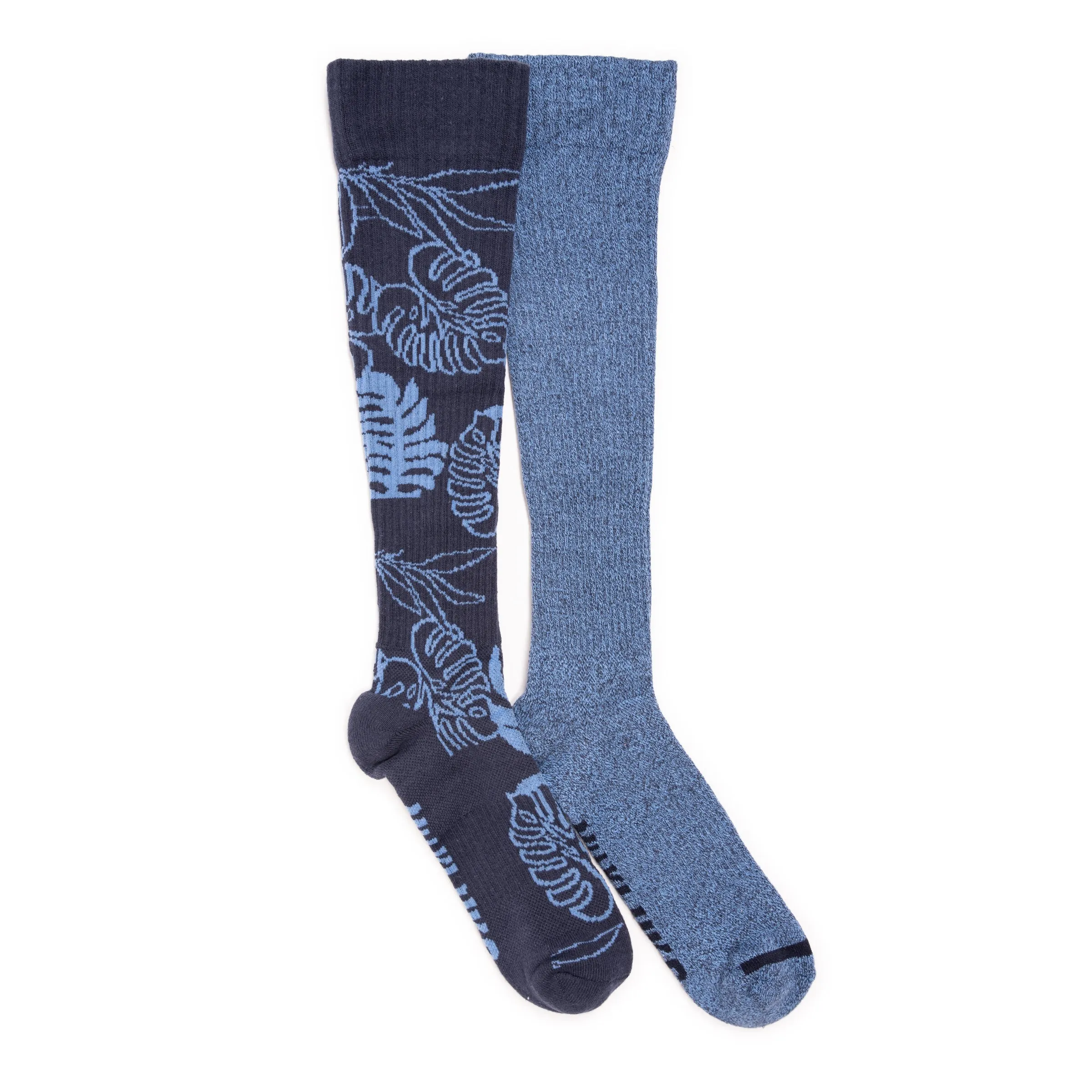 Women's 2 Pair Pack Cotton Compression Knee High Socks