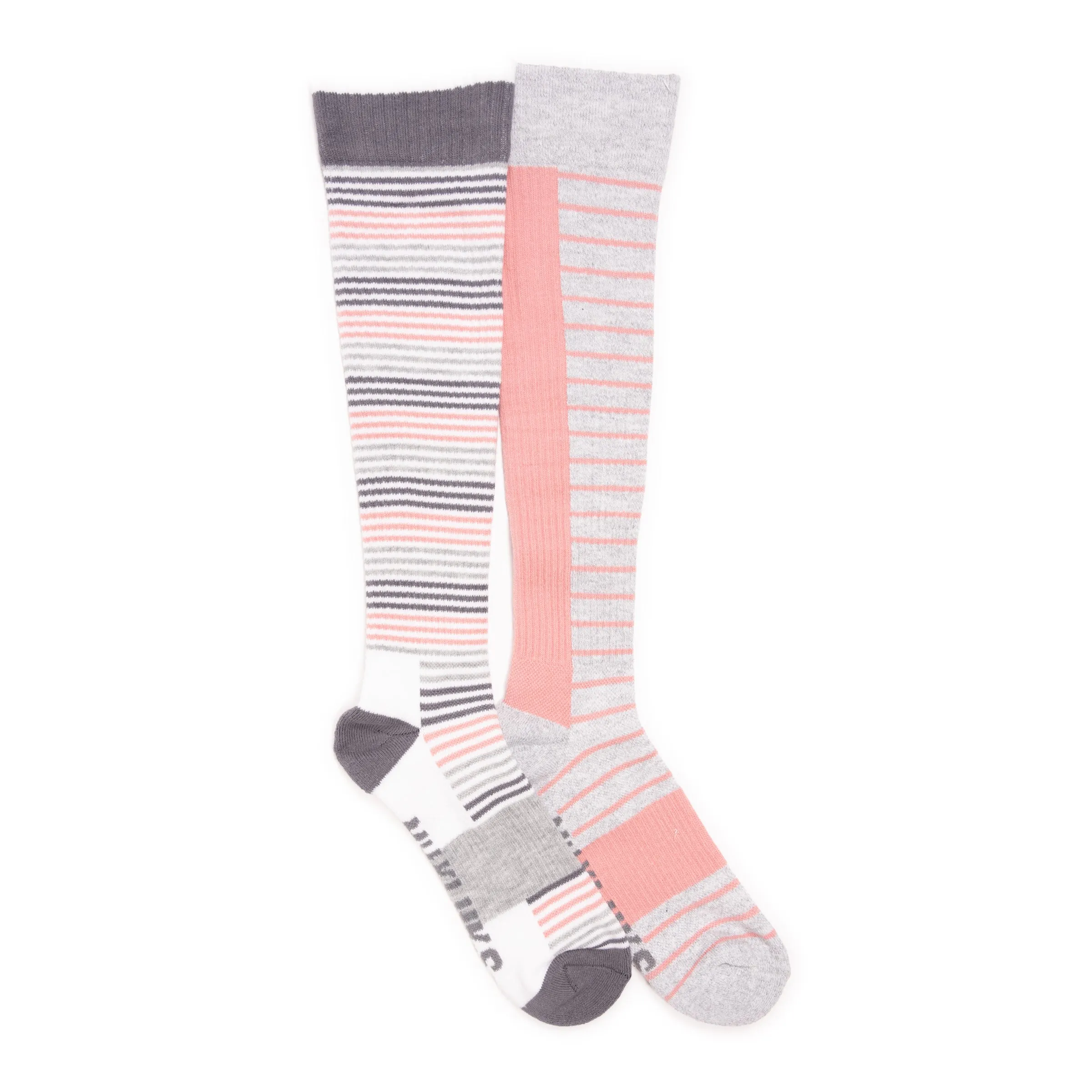 Women's 2 Pair Pack Cotton Compression Knee High Socks