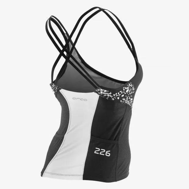 WOMENS 226 SINGLET BK-WH