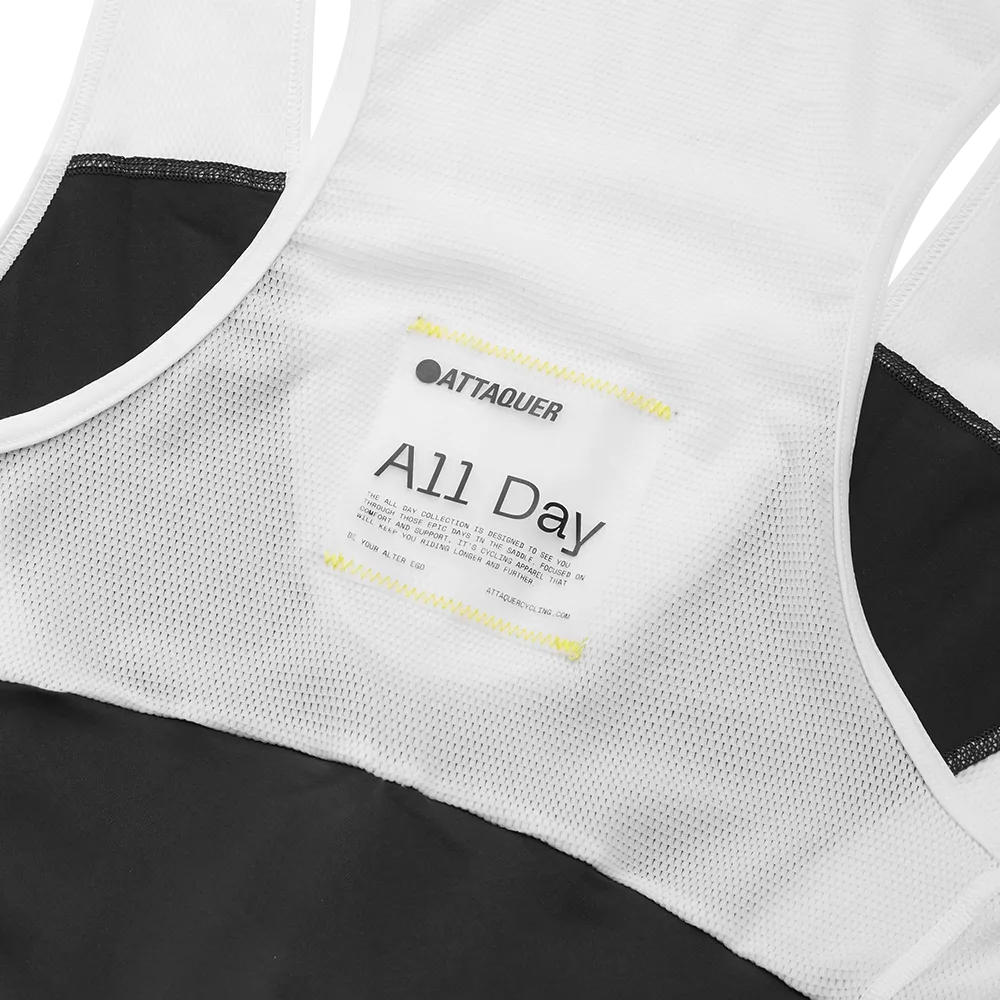 Women's All Day Bib Shorts Black/Reflective White Logo