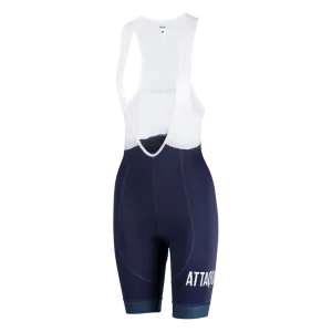 Women's All Day Bib Shorts Navy/Reflective White Logo