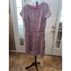 Women's Banana Republic Tweed Dress Size 14 Red and White