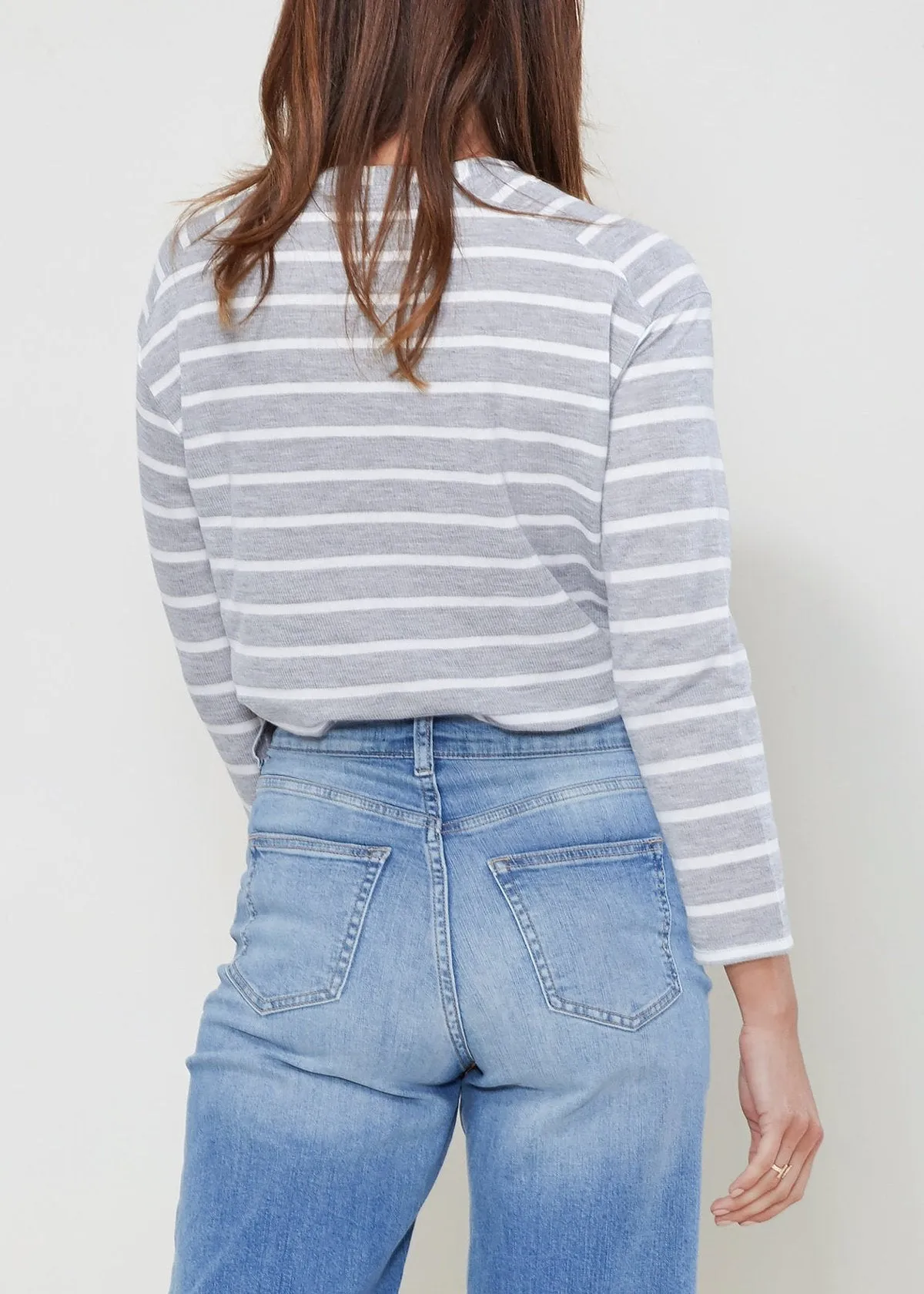 Women's Basic Crewneck Hi Lo Knit Top