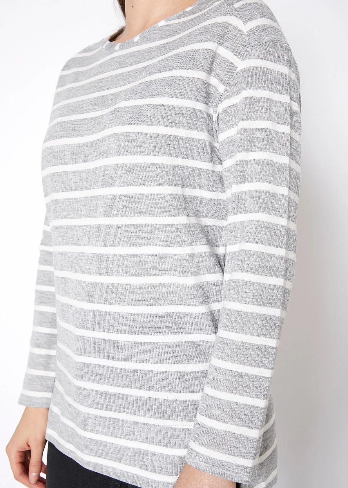 Women's Basic Crewneck Hi Lo Knit Top