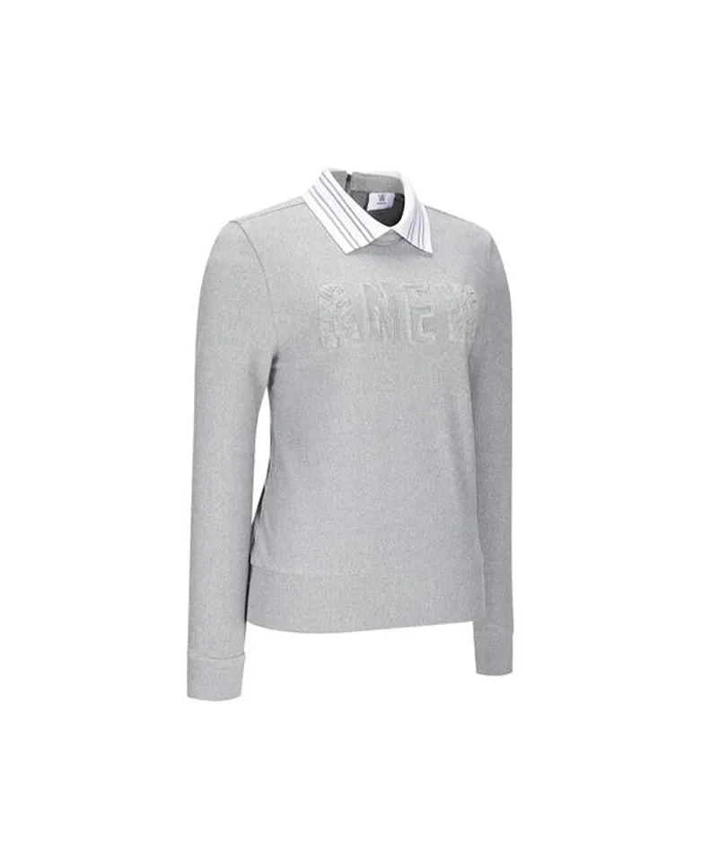 Women's Boucle Embo Logo L/TS - Mellange Gray