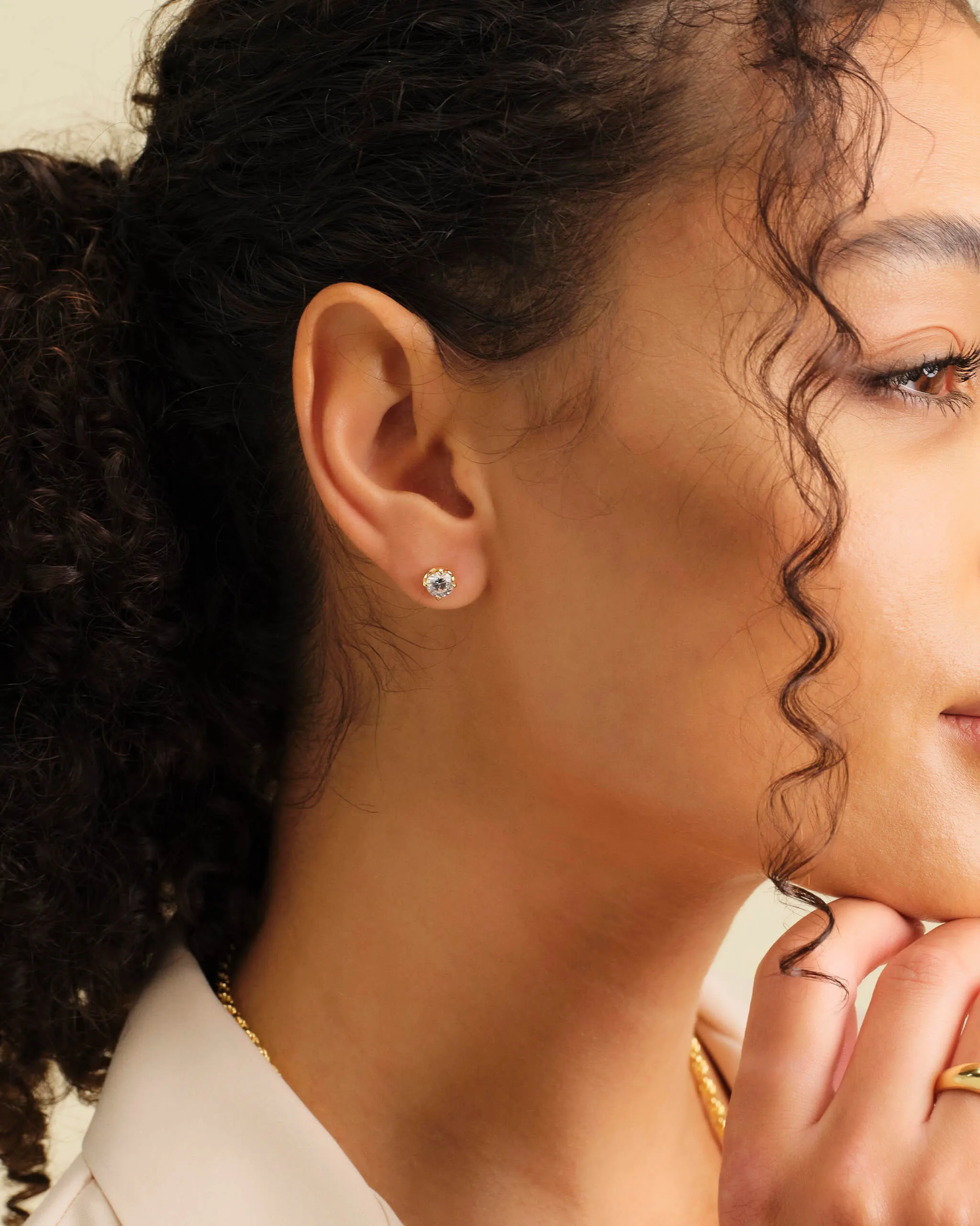 Women's Classic Stud Earrings - Gold