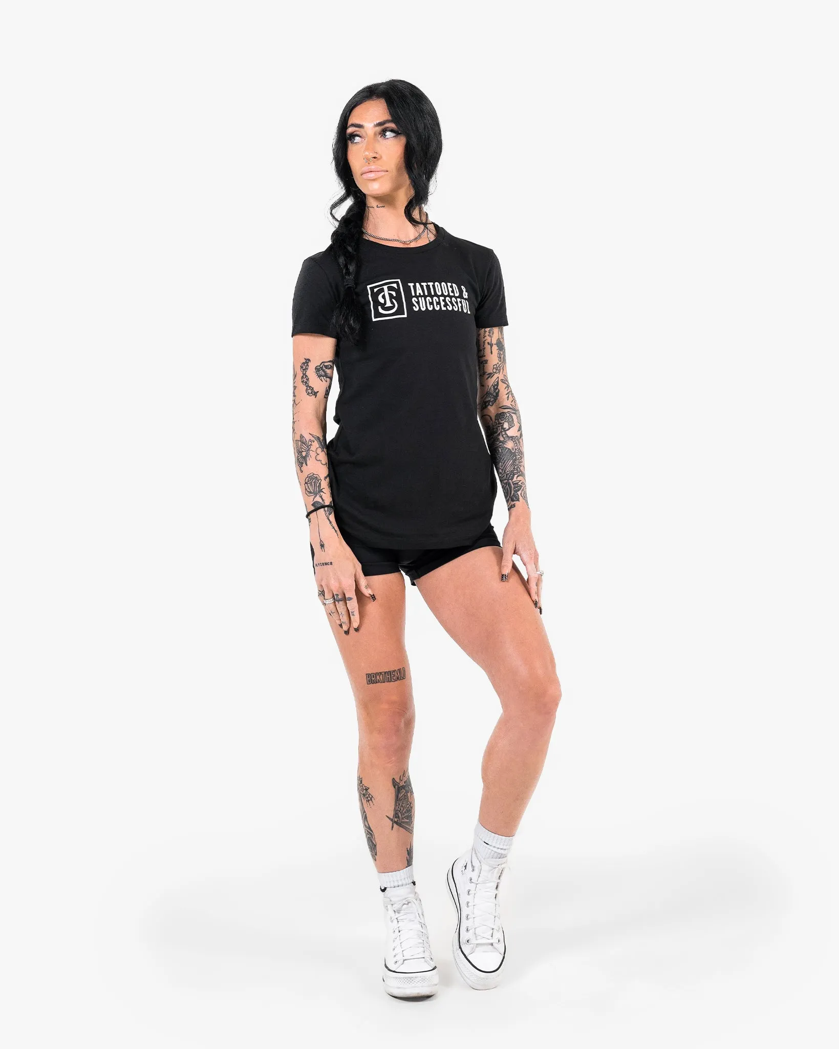 Women's Core T-Shirt - Black w/ White