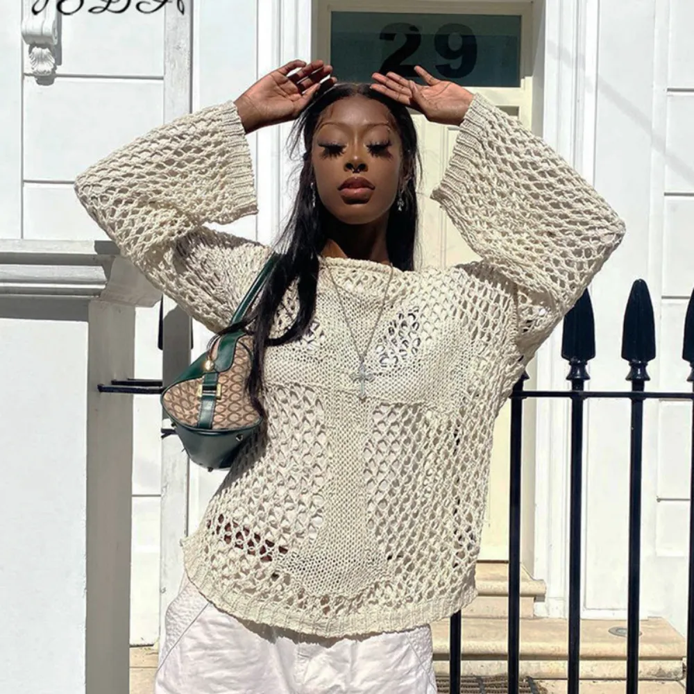 Women's Cross Hollow Sweater