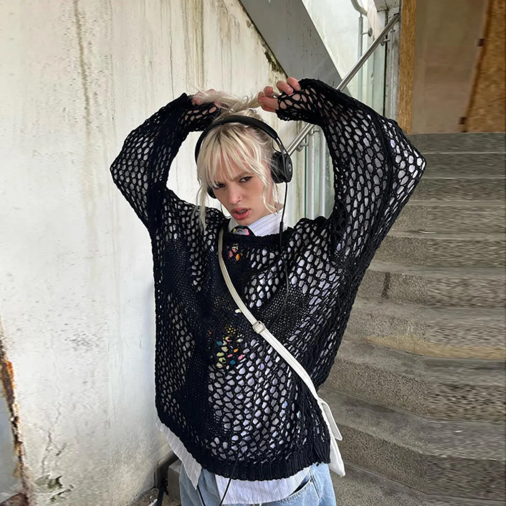 Women's Cross Hollow Sweater