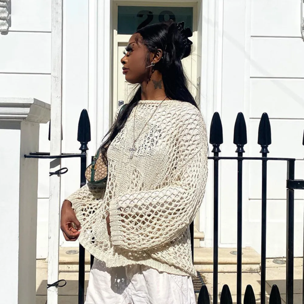 Women's Cross Hollow Sweater