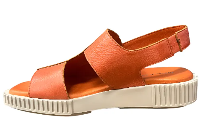 WOMEN'S DJANGO & JULIETTE INGLISH SANDAL | ORANGE TUMBLED LEATHER / ALMOND SOLE