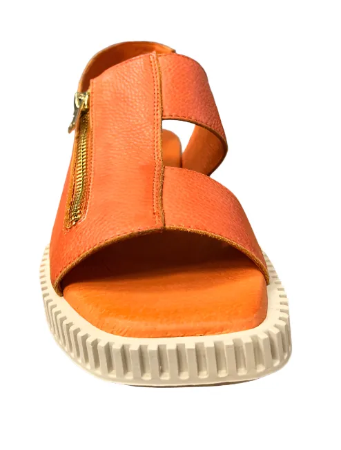 WOMEN'S DJANGO & JULIETTE INGLISH SANDAL | ORANGE TUMBLED LEATHER / ALMOND SOLE