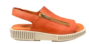 WOMEN'S DJANGO & JULIETTE INGLISH SANDAL | ORANGE TUMBLED LEATHER / ALMOND SOLE