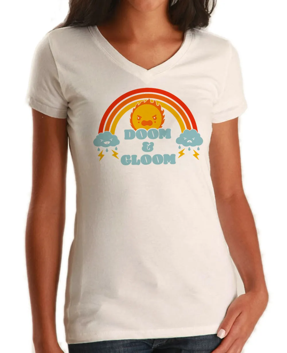Women's Doom and Gloom Vneck T-Shirt