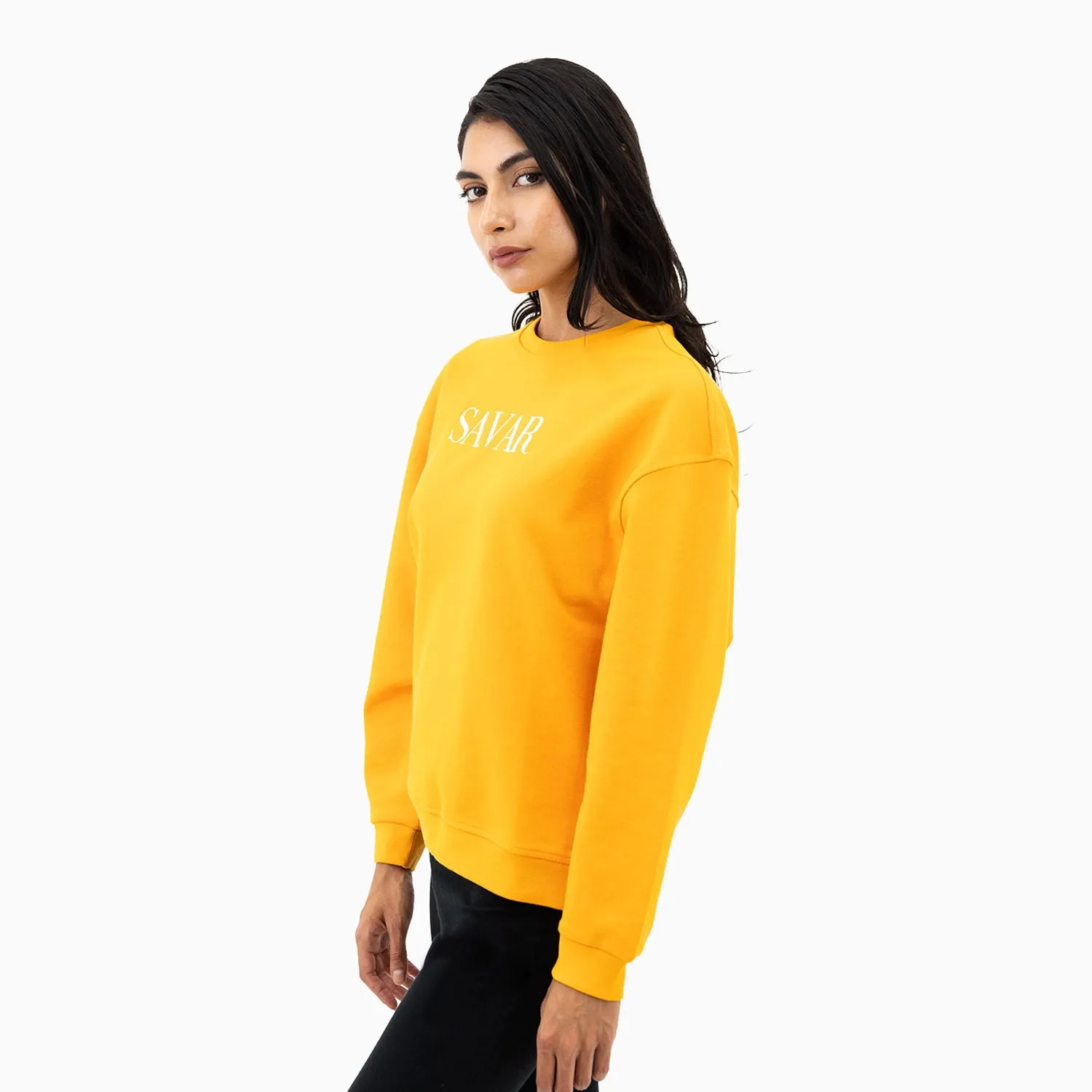 Women's Embroidery Crew Neck Sweatshirt