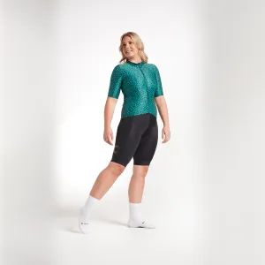 Women's Essentials Team Jersey - Storm Green Dots