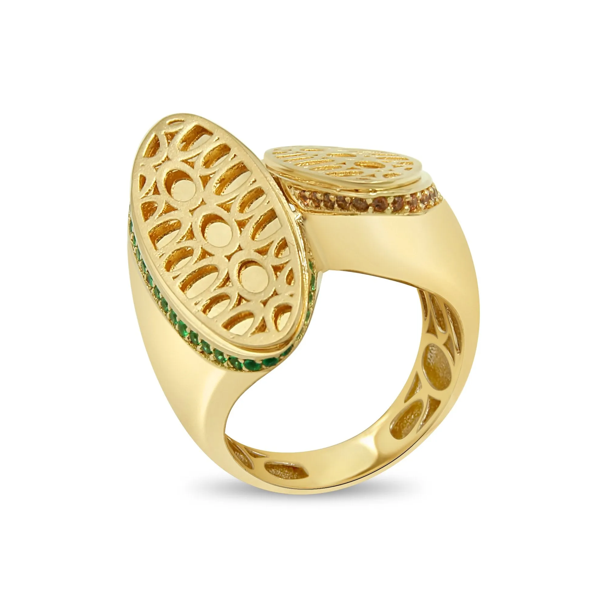 Women's Fancy big look ring in 14K