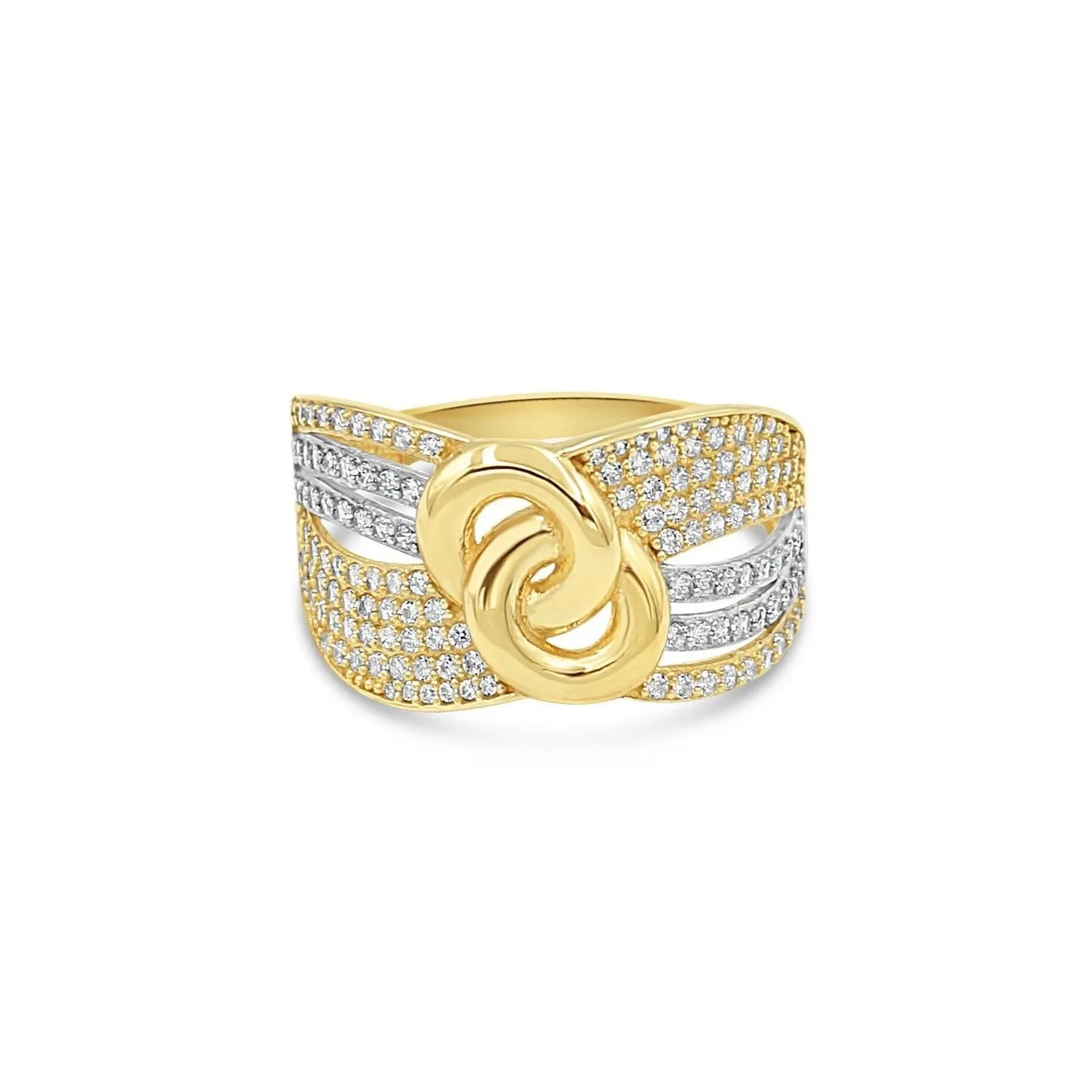 Women's Fashion Styled pave set ring in 10K