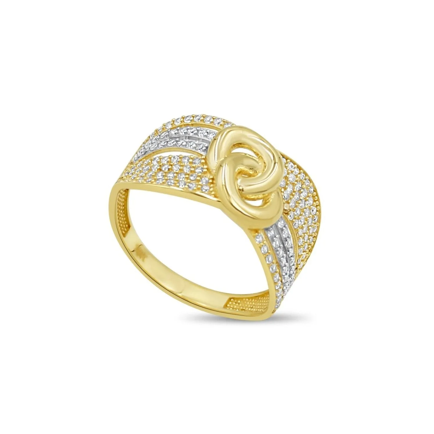 Women's Fashion Styled pave set ring in 10K