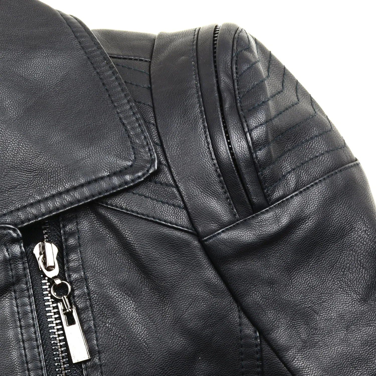 Women's Faux Leather Stylish Moto Biker Jacket