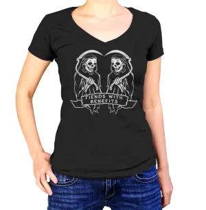 Women's Fiends With Benefits Vneck T-Shirt