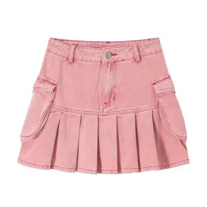 Women's Hot Girl Pink Denim Skirt