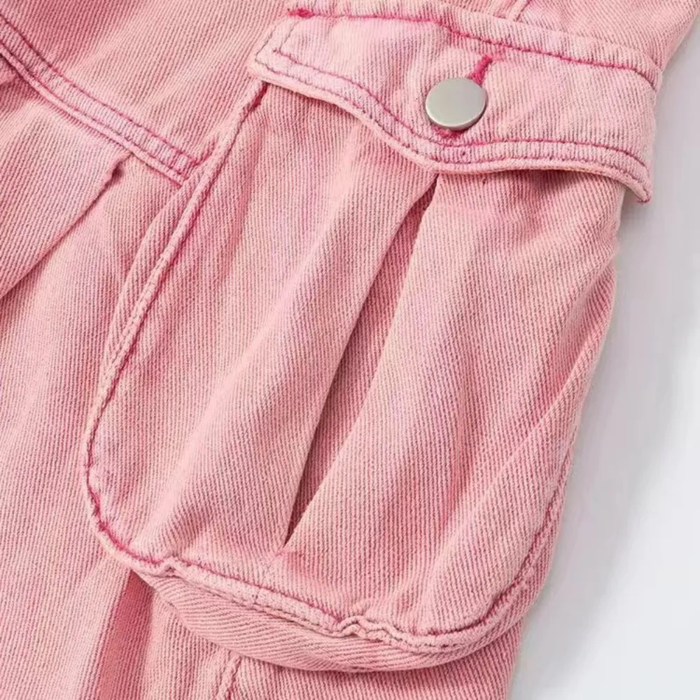 Women's Hot Girl Pink Denim Skirt