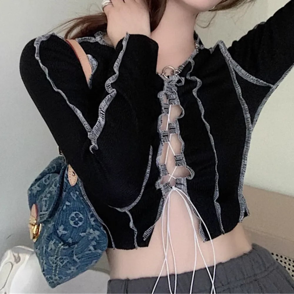 Women's Hot Girl Strap Design Long Sleeves