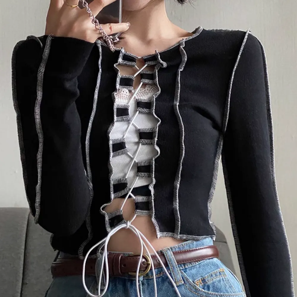 Women's Hot Girl Strap Design Long Sleeves
