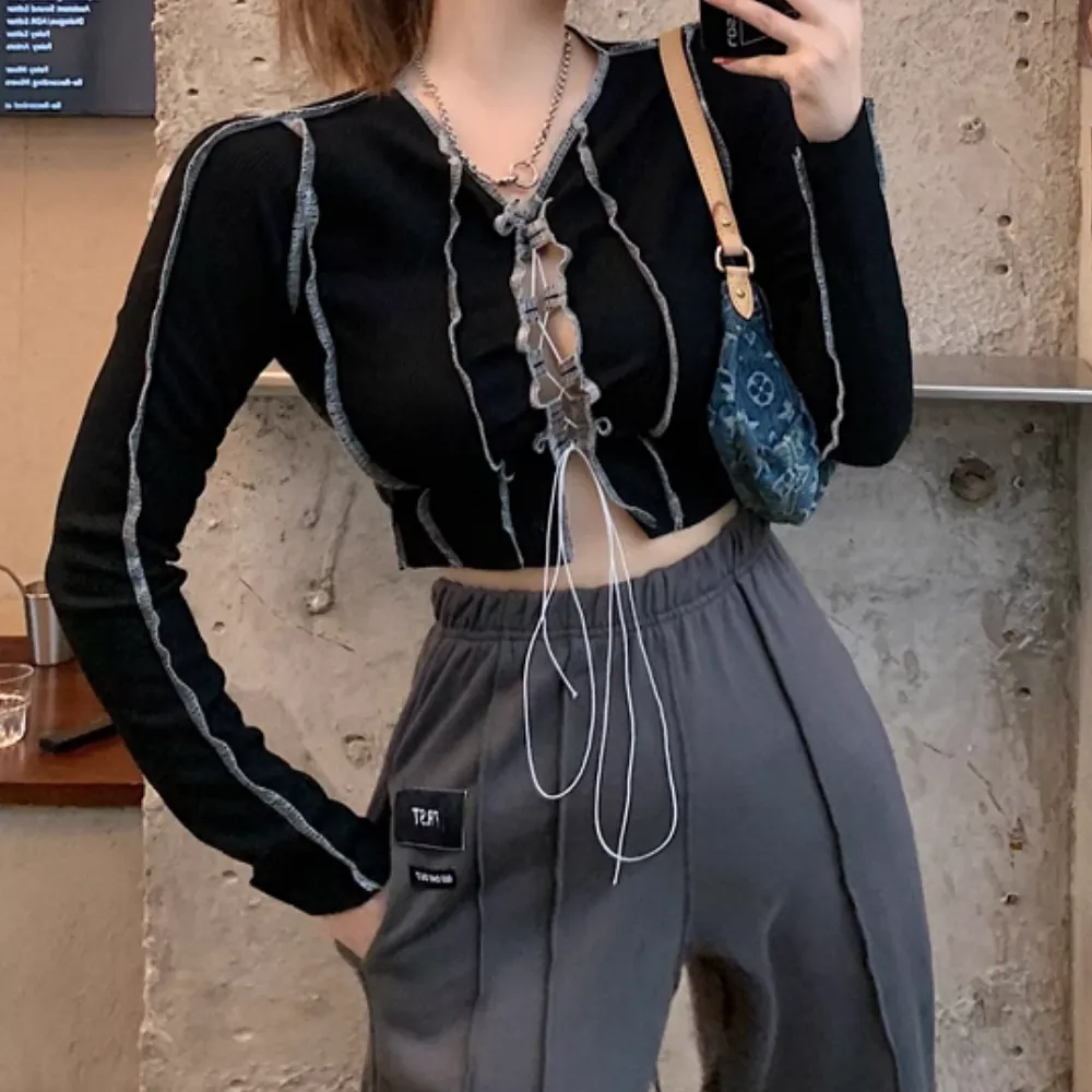 Women's Hot Girl Strap Design Long Sleeves