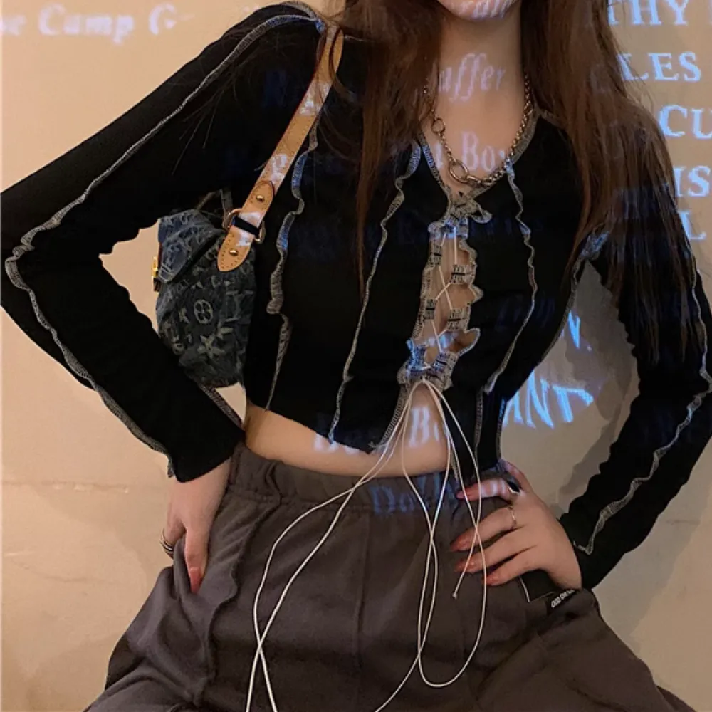 Women's Hot Girl Strap Design Long Sleeves