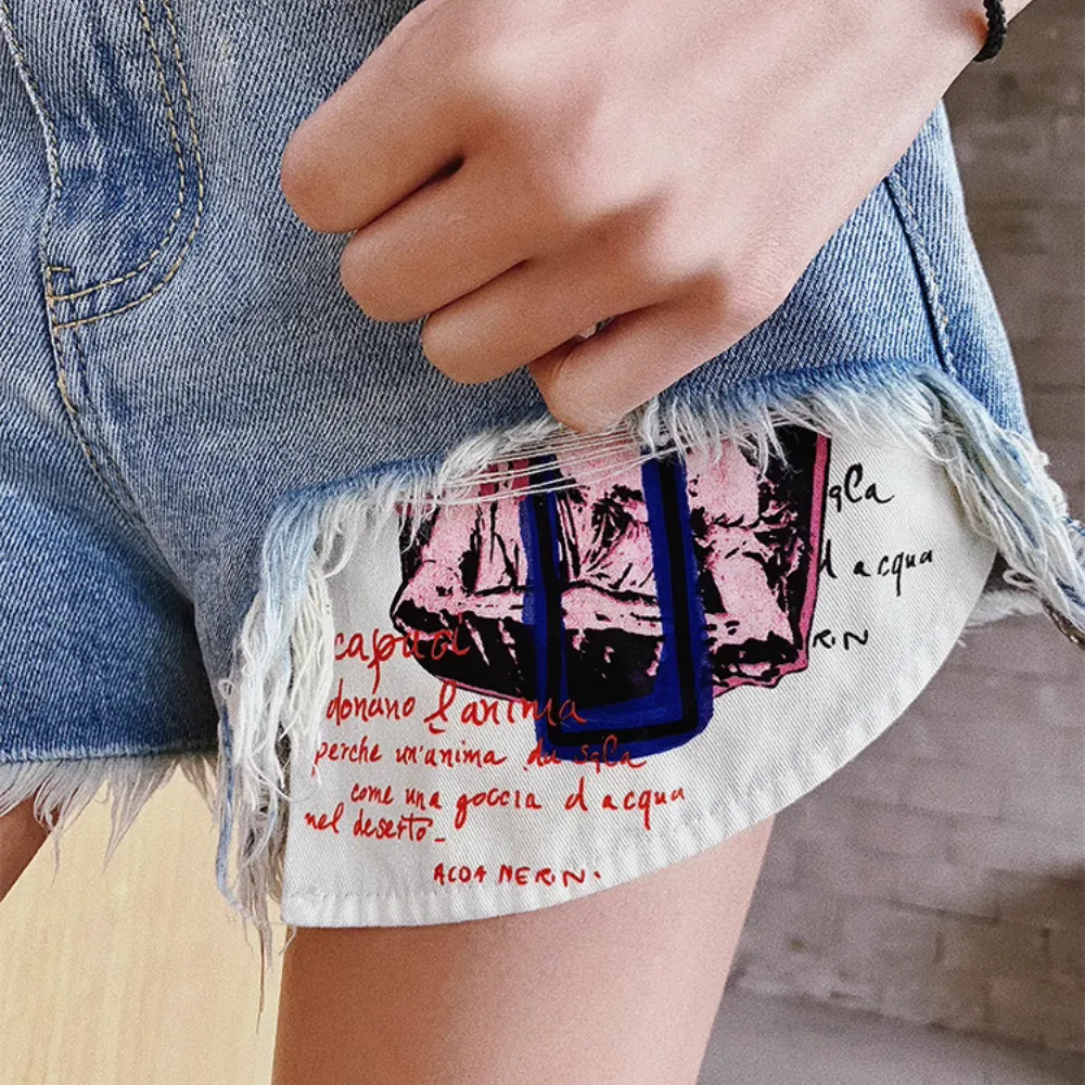 Women's Hot Girls Irregular Ripped Shorts